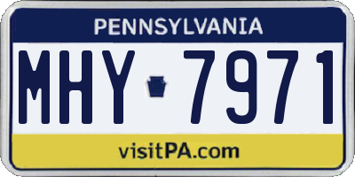 PA license plate MHY7971
