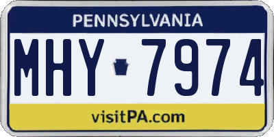 PA license plate MHY7974