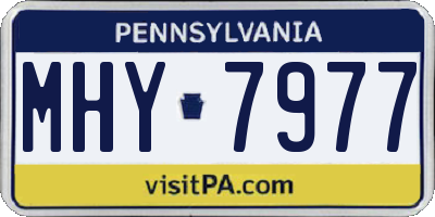 PA license plate MHY7977