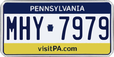 PA license plate MHY7979