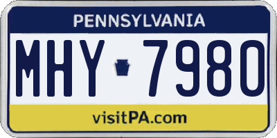PA license plate MHY7980