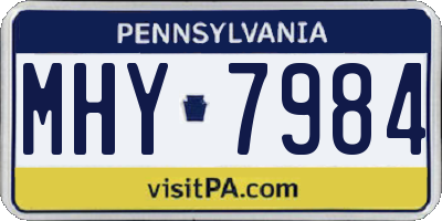 PA license plate MHY7984