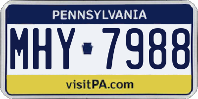 PA license plate MHY7988