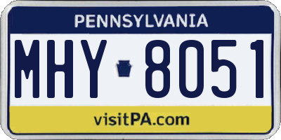 PA license plate MHY8051