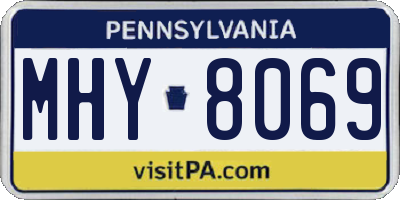 PA license plate MHY8069