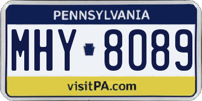 PA license plate MHY8089
