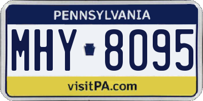PA license plate MHY8095
