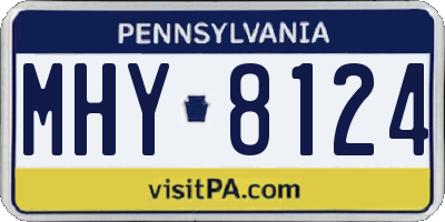 PA license plate MHY8124