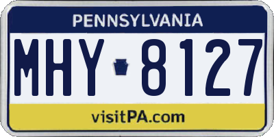 PA license plate MHY8127