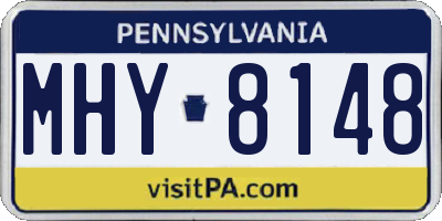 PA license plate MHY8148