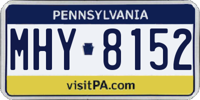 PA license plate MHY8152