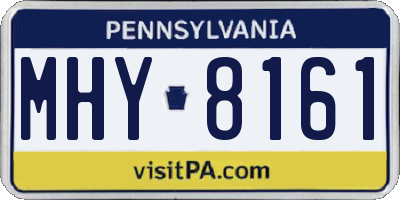 PA license plate MHY8161