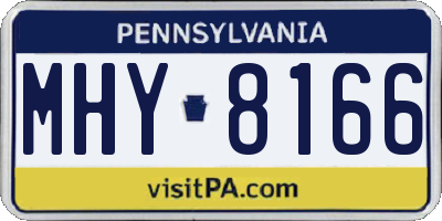 PA license plate MHY8166
