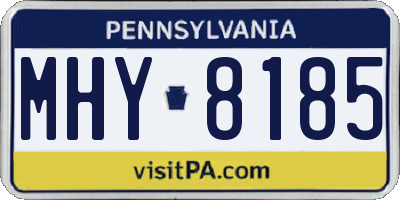 PA license plate MHY8185