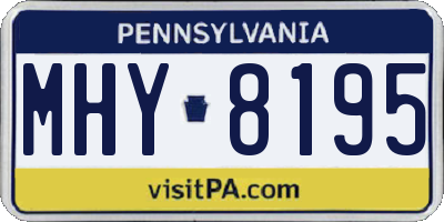 PA license plate MHY8195