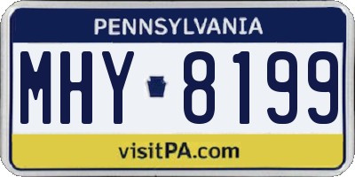 PA license plate MHY8199