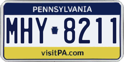 PA license plate MHY8211
