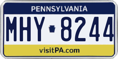 PA license plate MHY8244