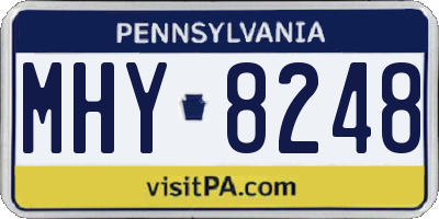 PA license plate MHY8248