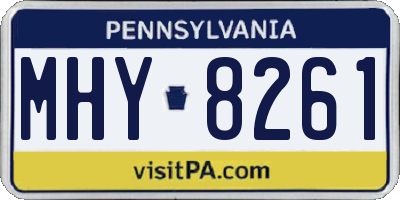 PA license plate MHY8261