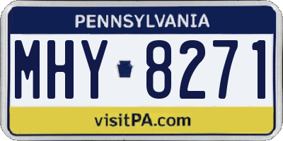 PA license plate MHY8271