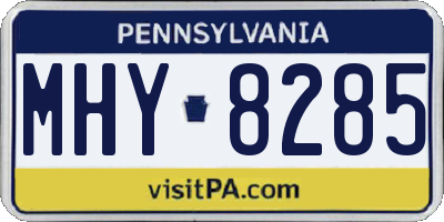 PA license plate MHY8285