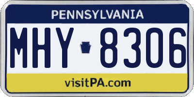 PA license plate MHY8306