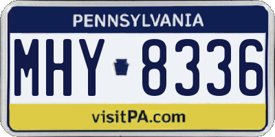 PA license plate MHY8336