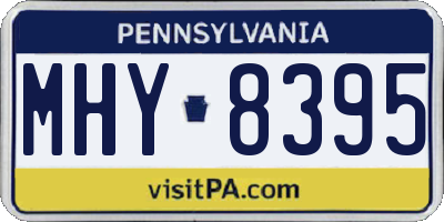 PA license plate MHY8395