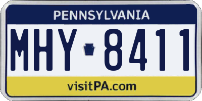 PA license plate MHY8411