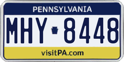 PA license plate MHY8448
