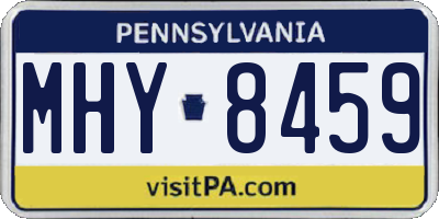 PA license plate MHY8459
