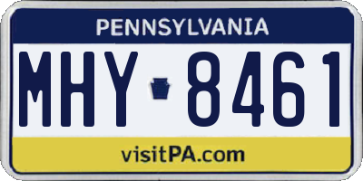 PA license plate MHY8461