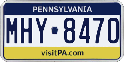 PA license plate MHY8470