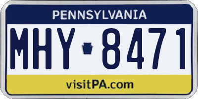 PA license plate MHY8471