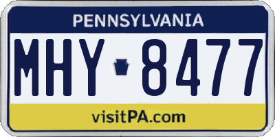 PA license plate MHY8477