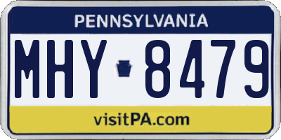 PA license plate MHY8479