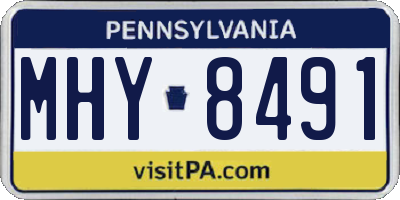 PA license plate MHY8491