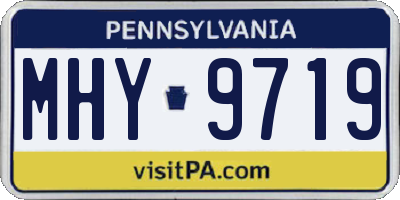 PA license plate MHY9719
