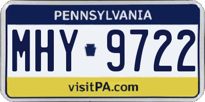 PA license plate MHY9722