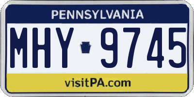 PA license plate MHY9745