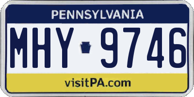 PA license plate MHY9746