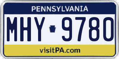 PA license plate MHY9780