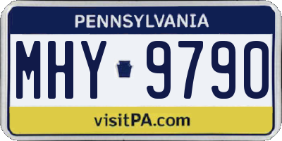 PA license plate MHY9790