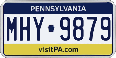 PA license plate MHY9879