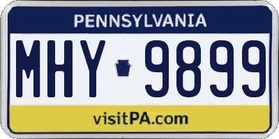 PA license plate MHY9899