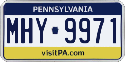 PA license plate MHY9971