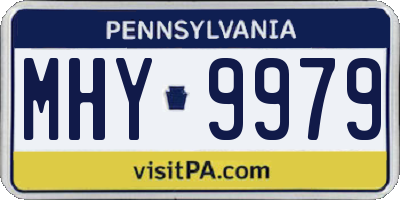 PA license plate MHY9979