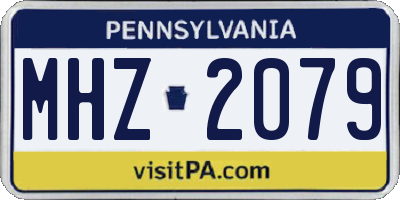 PA license plate MHZ2079