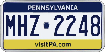 PA license plate MHZ2248